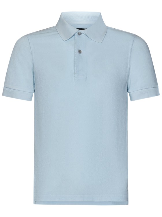 Shop Tom Ford Short-sleeved Polo Shirt In Blue