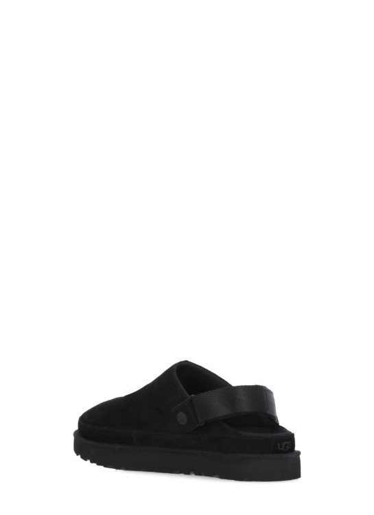 Shop Ugg Black Suede Leather Slippers