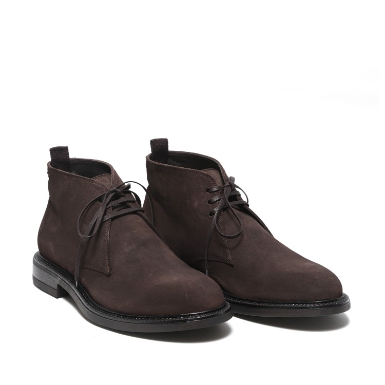 Shop Alexander Hotto Ankle Boot In Raven Ebony Suede In Brown