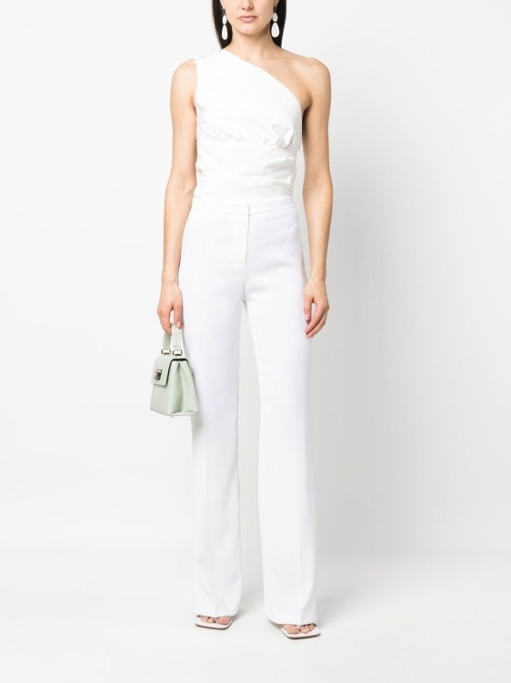Shop Pinko White Flared Trousers
