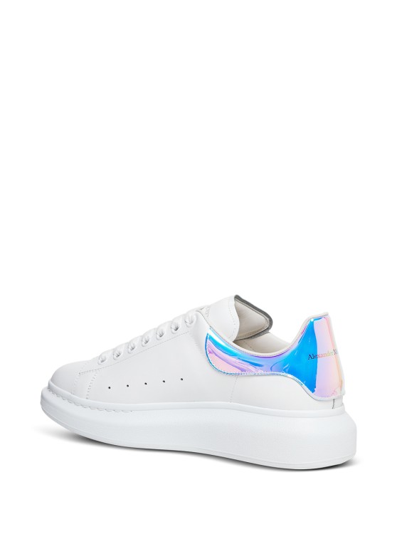 Alexander Mcqueen Oversize Sneakers In White And Holographic In White