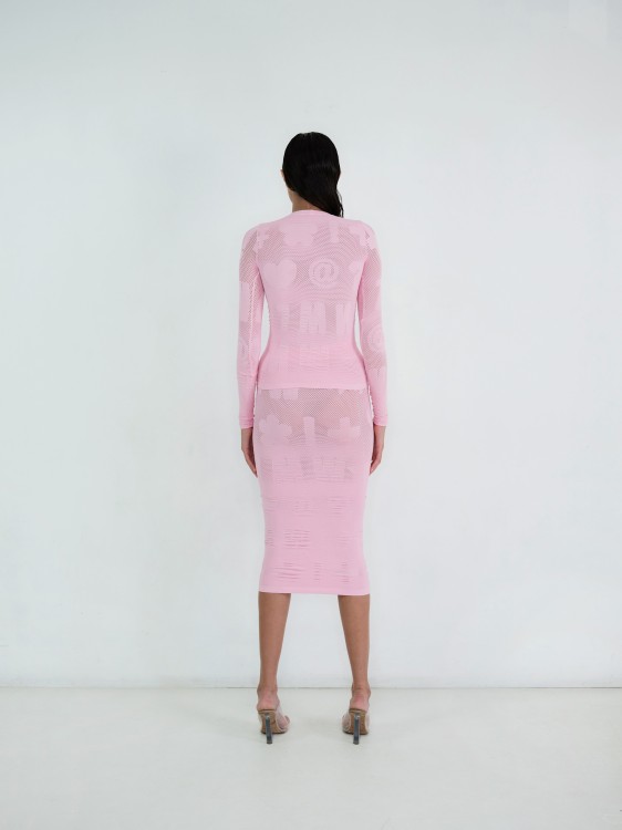 Shop Maisie Wilen Logomania Skirt In Pink
