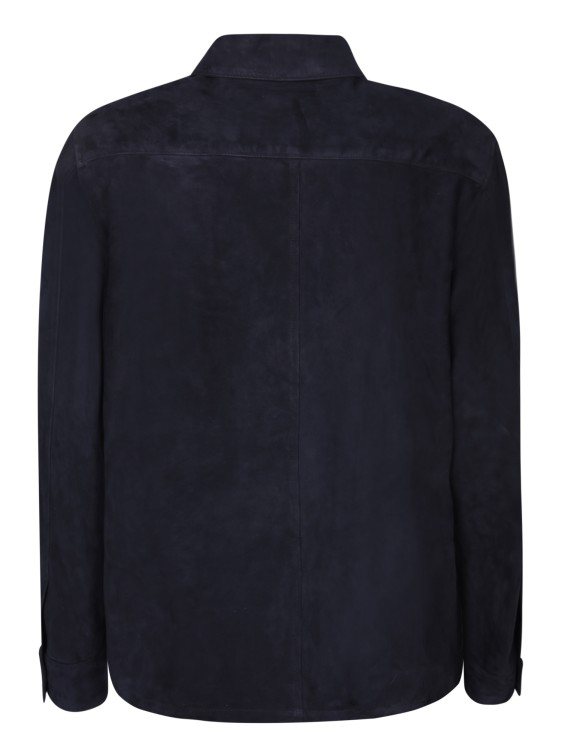 Shop Paul Smith Leather Overshirt In Black