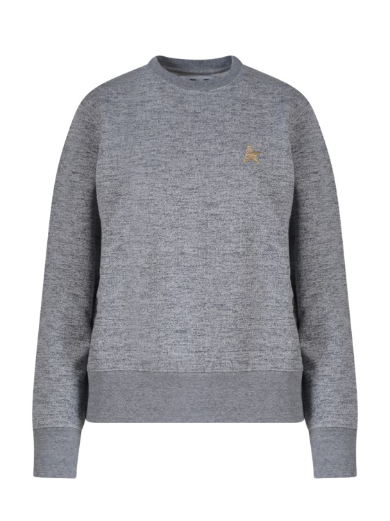 Shop Golden Goose Cotton Sweatshirt With Star Print In Grey