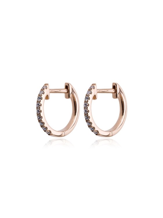 Rosa De La Cruz 18k Rose Gold And Diamond Huggie Hoops In Not Applicable