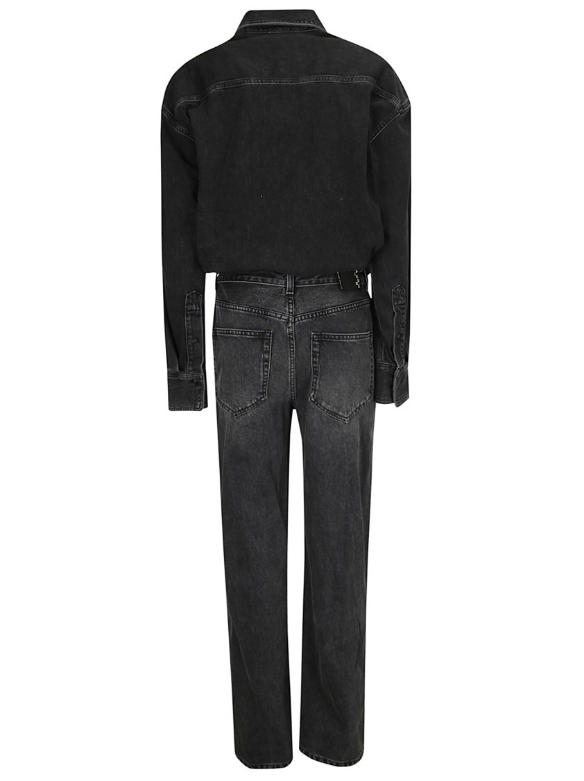 Haikure Tessie Denim Jumpsuit In Black