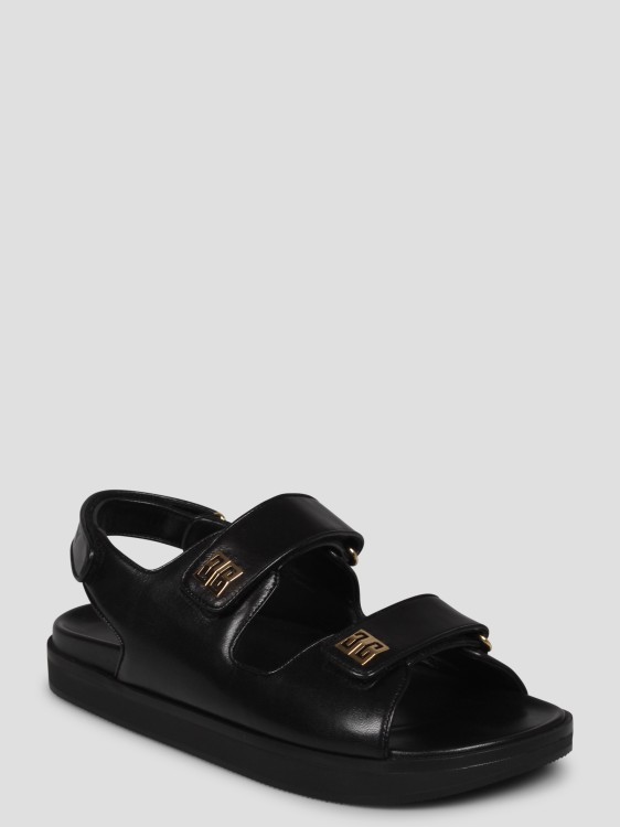 Shop Givenchy Strap Flat Sandals In Black