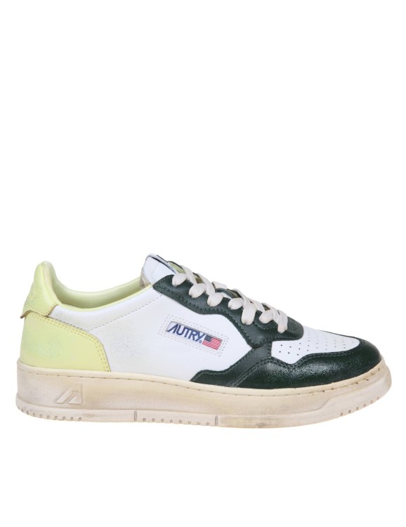 Shop Autry Sneakers In Super Vintage Leather In Grey