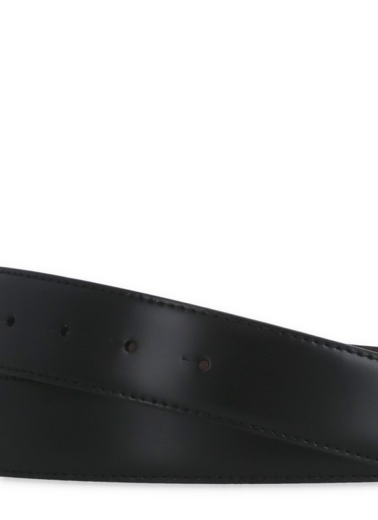 Shop Tod's Black Smooth Leather Reversible Belt