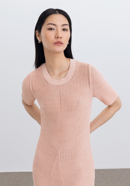 Shop Aeron Selkie - Knitted Dress In Pink