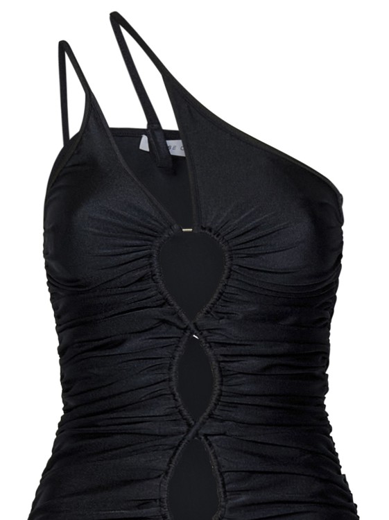 Shop House Of Amen One-shoulder Minidress In Black