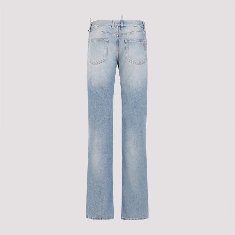 Attico The Belted Jeans In Blue