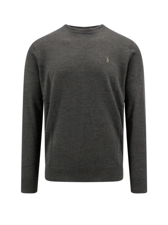 POLO RALPH LAUREN WOOL SLIM FIT SWEATER WITH LOGO EMBROIDERY