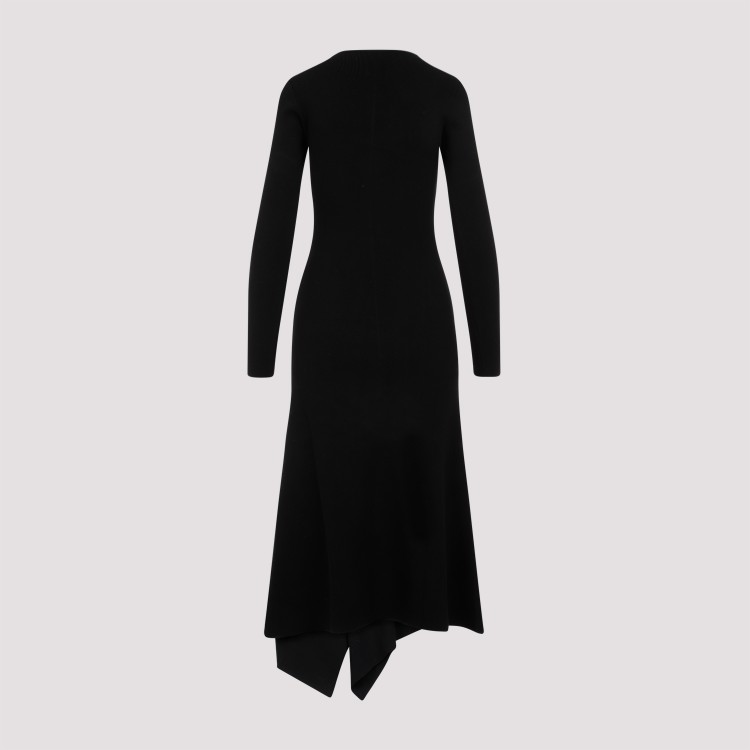 Shop Y/project Black High Slit Long Sleeve Dress