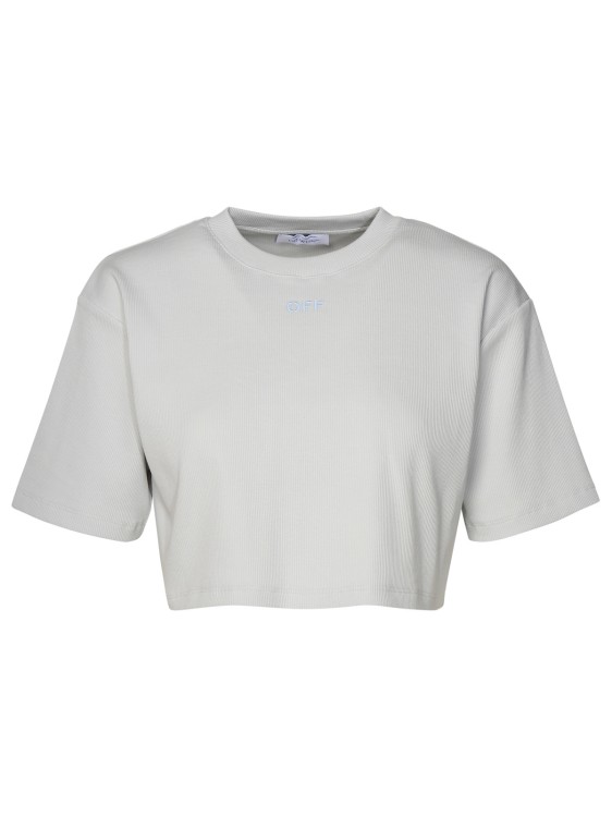 Off-white Gray Cotton T-shirt
