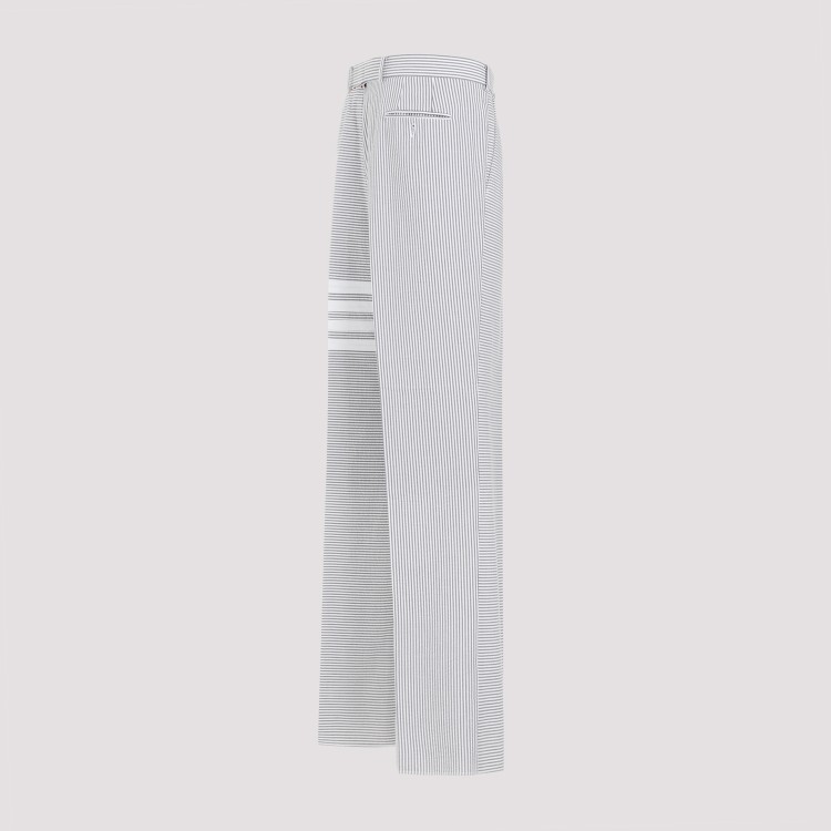 Shop Thom Browne Low Rise Beltloop Pants In Grey