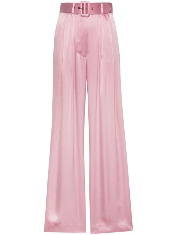 Shop Zimmermann Palace Trousers In Pink