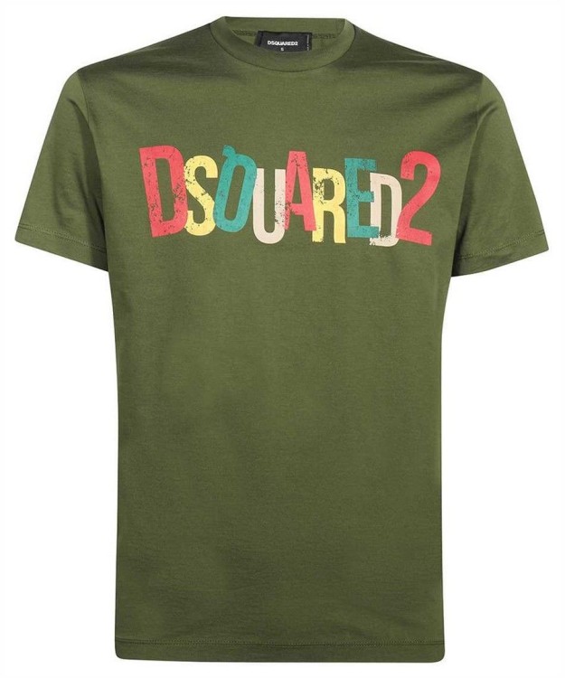 Dsquared2 Green Cotton Logo Print T-shirt