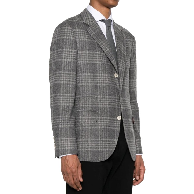 Shop Brunello Cucinelli Blazer Jacket In Grey