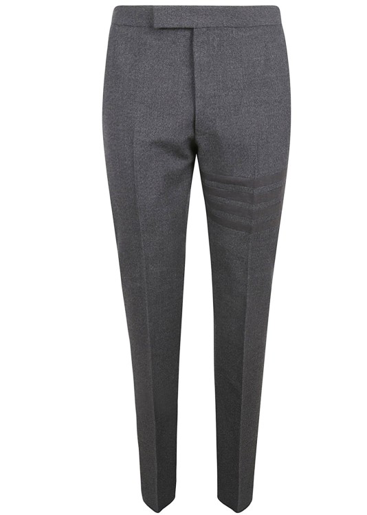Shop Thom Browne Classic Wool Trousers In Grey