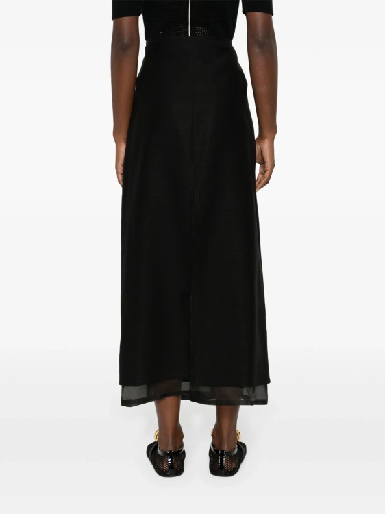 Shop Fabiana Filippi Black Organza Maxi Skirt