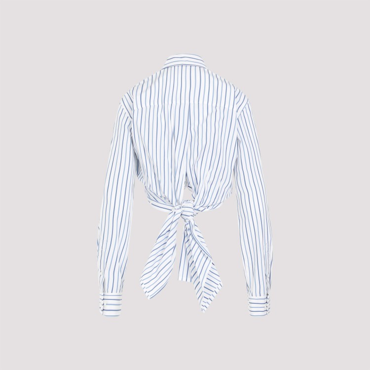 Dries Van Noten Light Blue Cotton Calbero Shirt In White