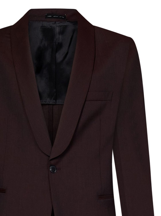 Shop Low Brand Black Rum-colored Wool Evening Suit In Burgundy