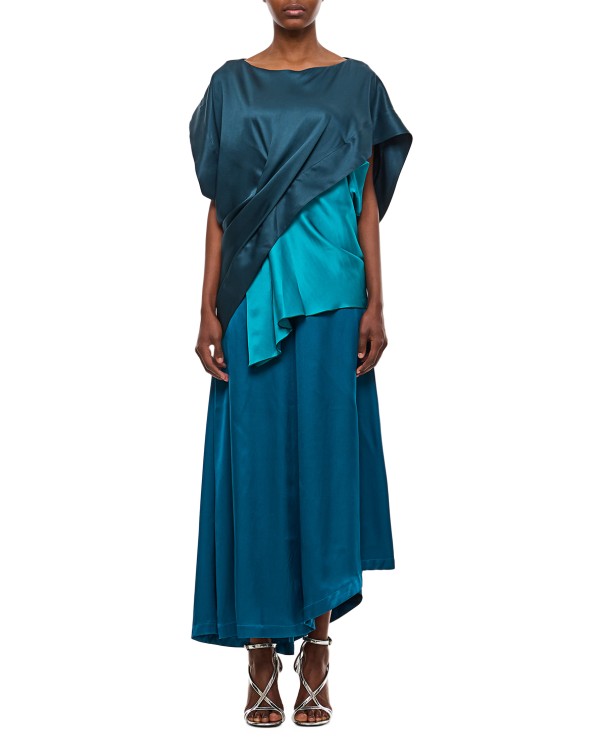 Colville Seung Midi Dress In Blue