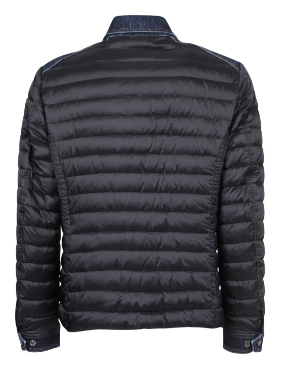 Shop Moorer Denim Quilted Jacket In Black