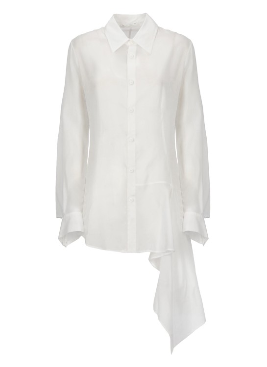 YOHJI YAMAMOTO WHITE ASYMMETRIC SHIRT