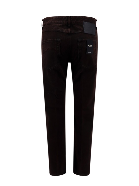 Shop Fendi Regular Trouser With Overdyed Finishes In Black
