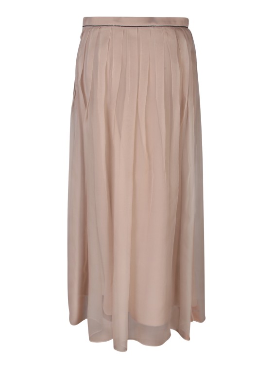Shop Brunello Cucinelli Silk Skirt In Pink