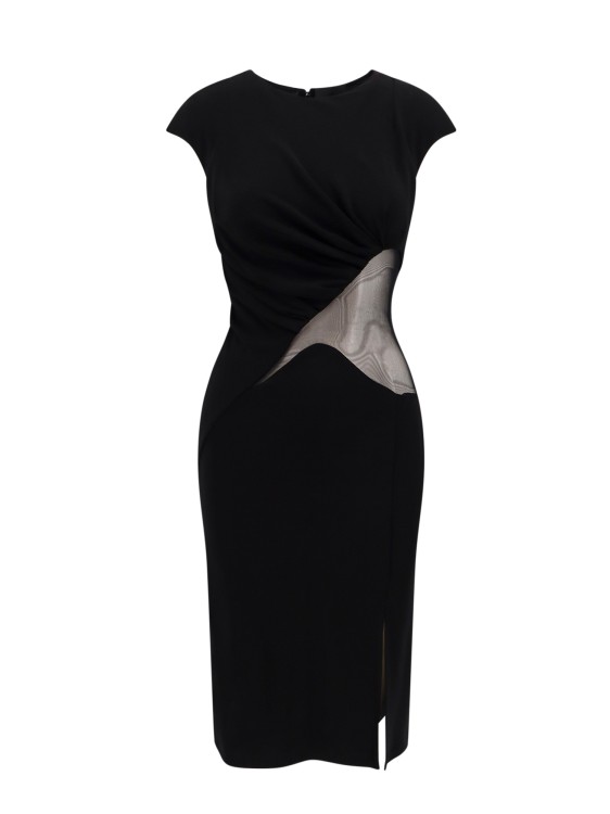 Shop Givenchy Viscose Dress With 4g Mesh Insert In Black