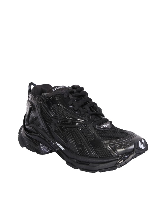 Shop Balenciaga Black Runner Sneakers