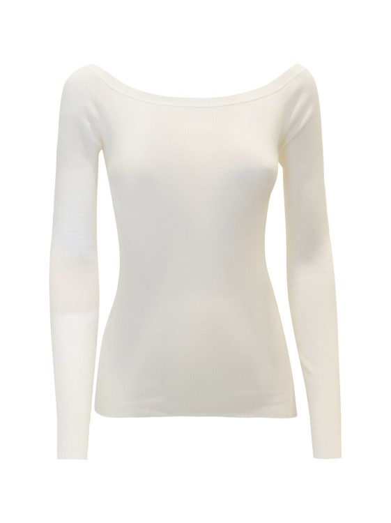 Shop P.a.r.o.s.h Cream Cotton Cipria24 Sweater In White