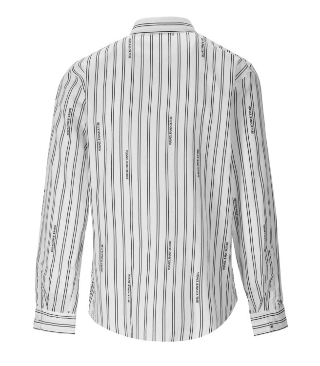Shop Versace Jeans Couture Logo Stripes White Shirt