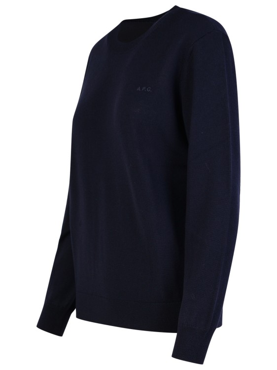 Shop Apc Philo' Navy Wool Sweater In Black