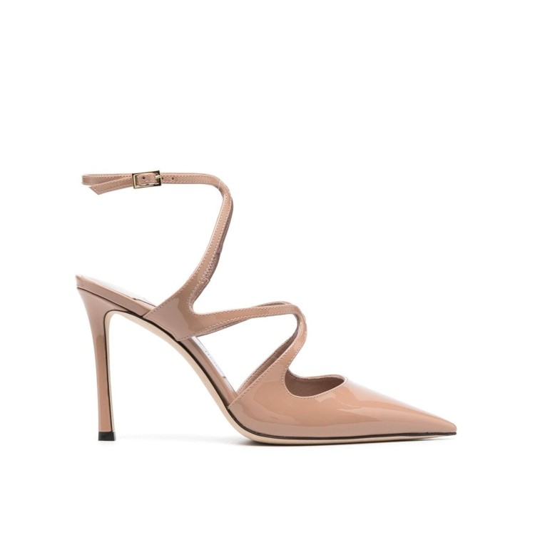 Shop Jimmy Choo Azia Leather Pumps In Brown