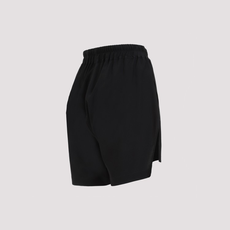 Shop Rick Owens Black Crepe Boxers Shorts