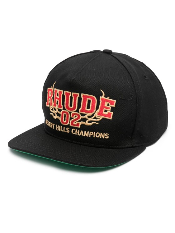 Rhude Embroidered Logo Cap In Black