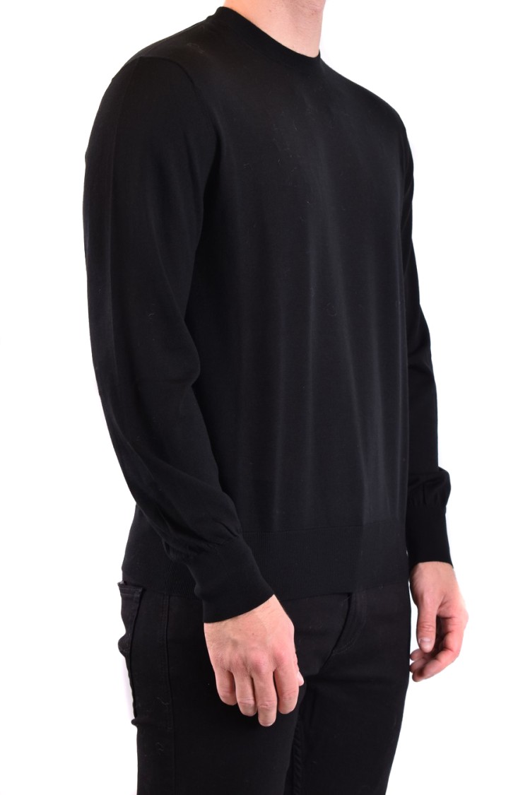 Shop Neil Barrett Classic Black Wool Sweater