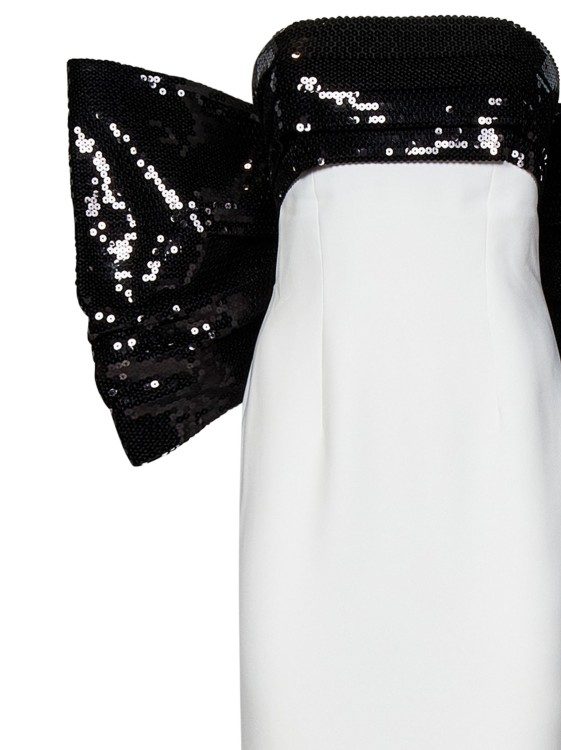 Shop Monot Maxi White Crepe Strapless Dress