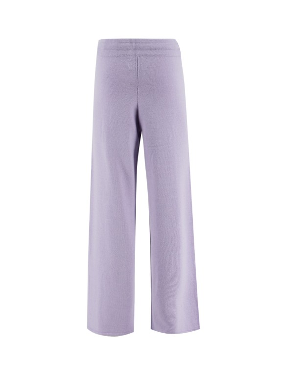 Shop Mc2 Saint Barth Knitted Palazzo Trousers In Purple