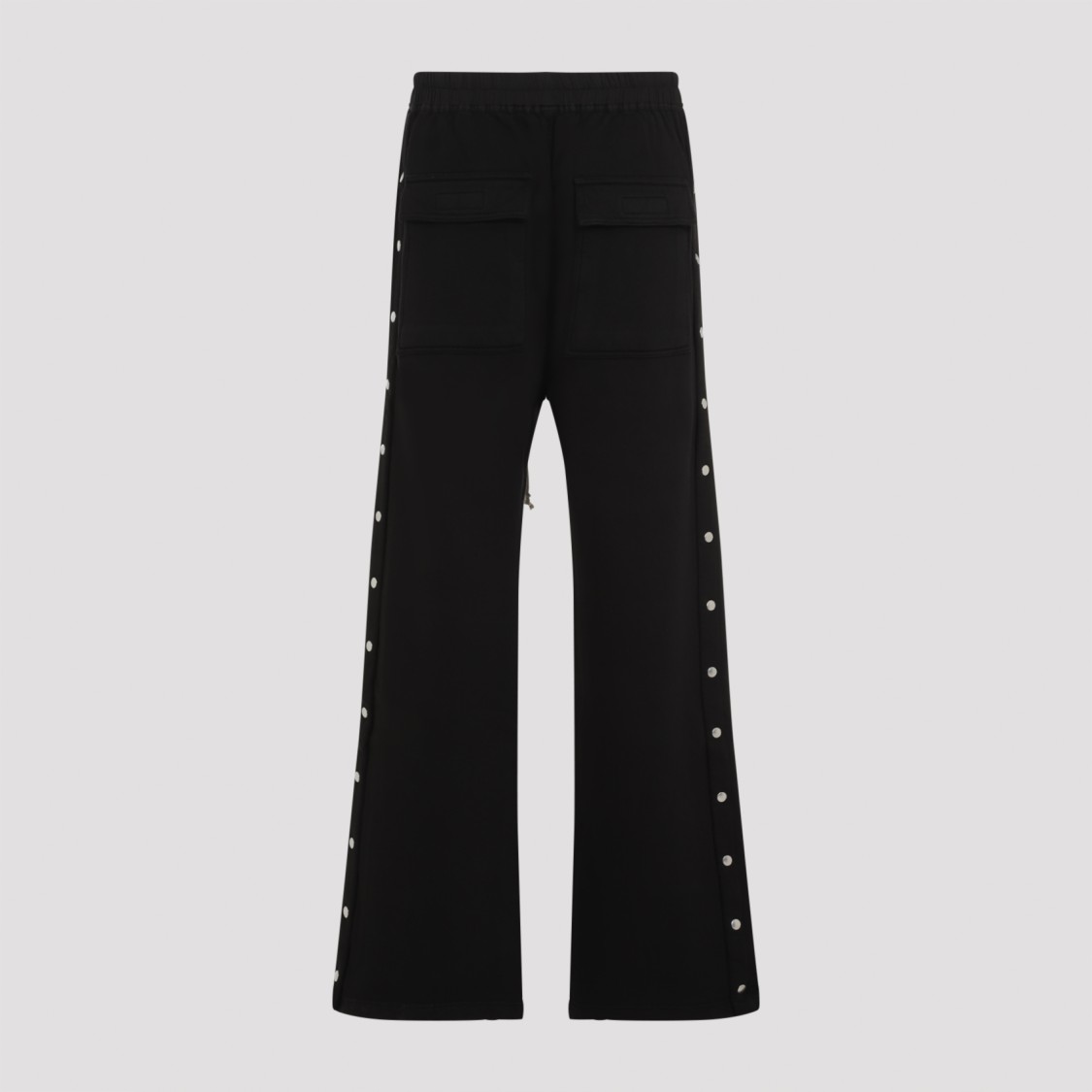Rick Owens Drkshdw Side-slit Cotton Straight Trousers In Black