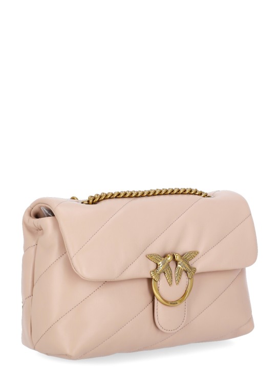 Shop Pinko Love Puff Shoulder Bag In Neutrals