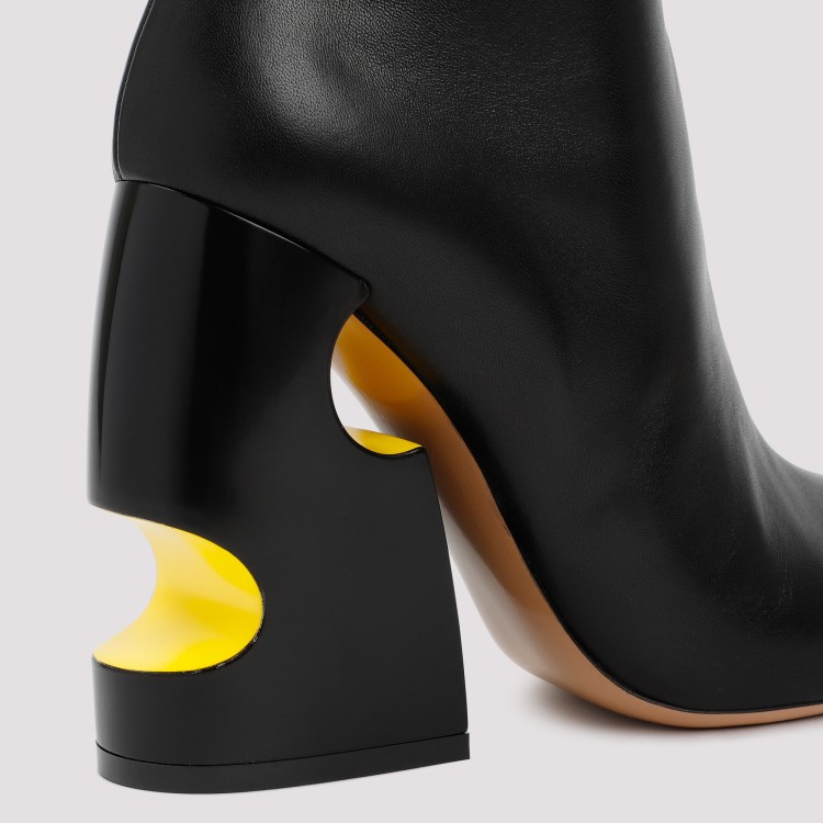 Off-white 110 Meteor Block Ankle Boots In Nappa Leather In Black