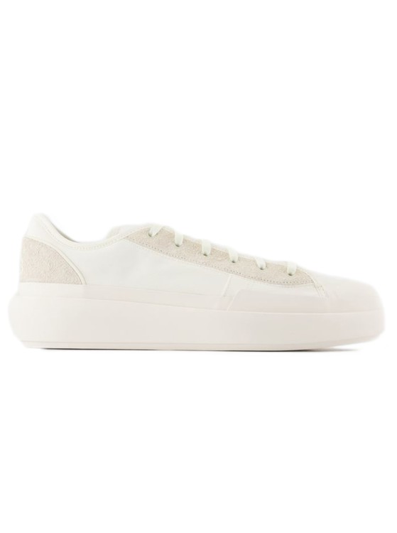 Y-3 AJATU COURT LOW SNEAKERS - OFF-WHITE - LEATHER,704bd35b-cb73-684f-77ff-28383cfe102e