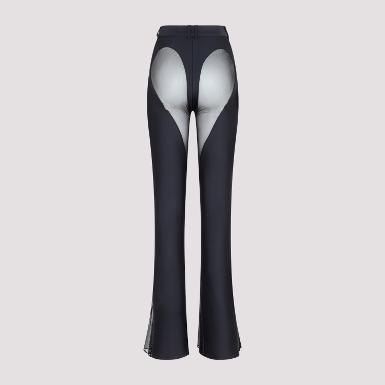 MUGLER MUGLER BLACK FLARED LEGGINGS 