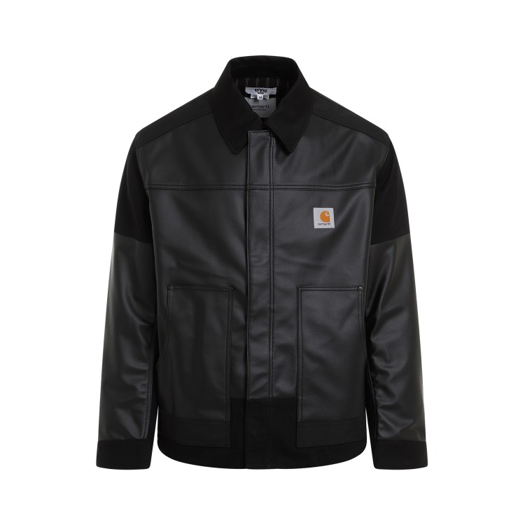 Shop Junya Watanabe Black Panelled-design Jacket
