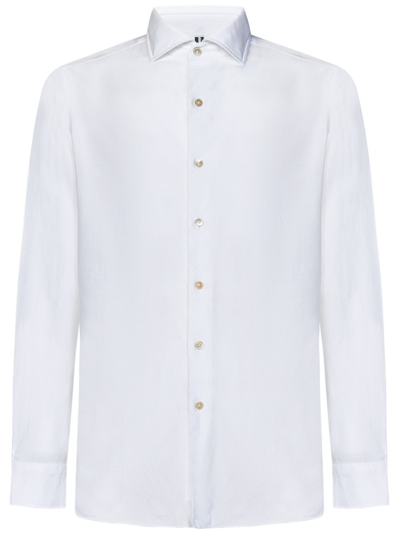 Shop Luigi Borrelli White Cotton Shirt